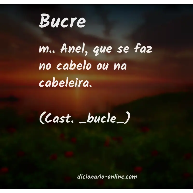 Significado de bucre
