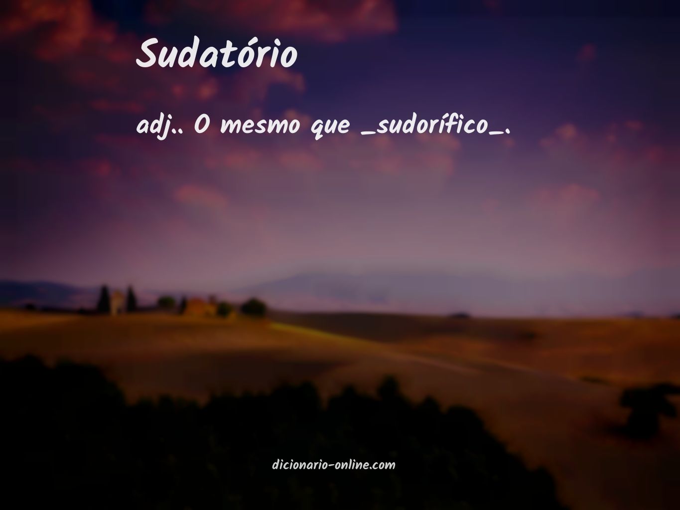 Significado de sudatório