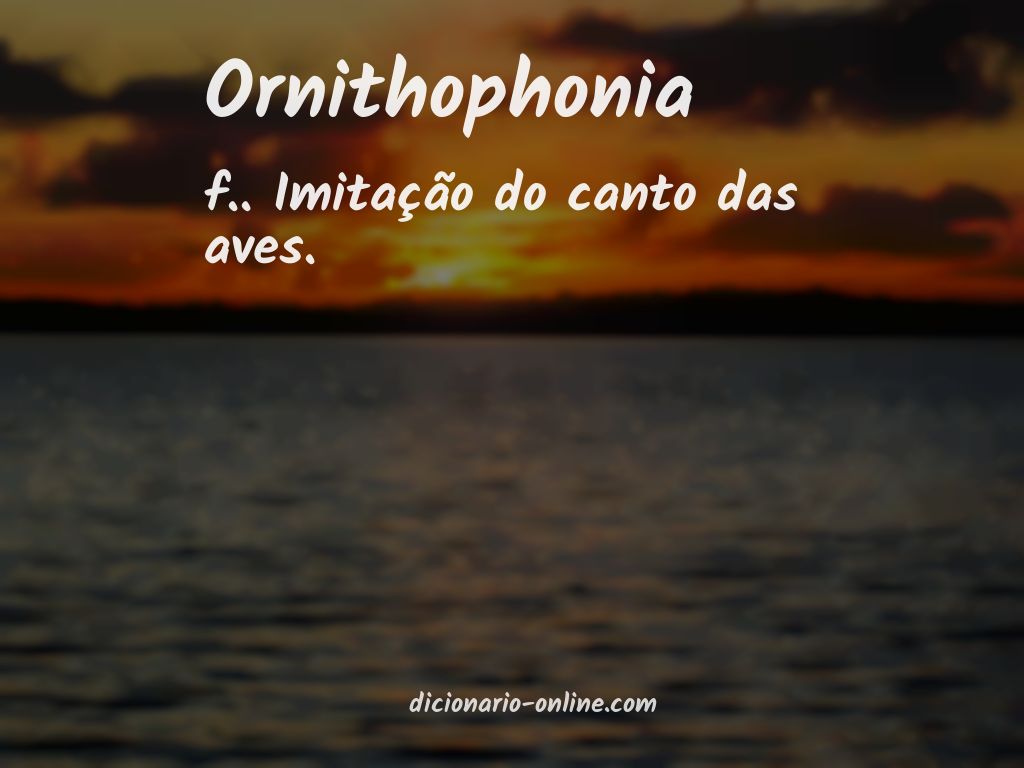 Significado de ornithophonia