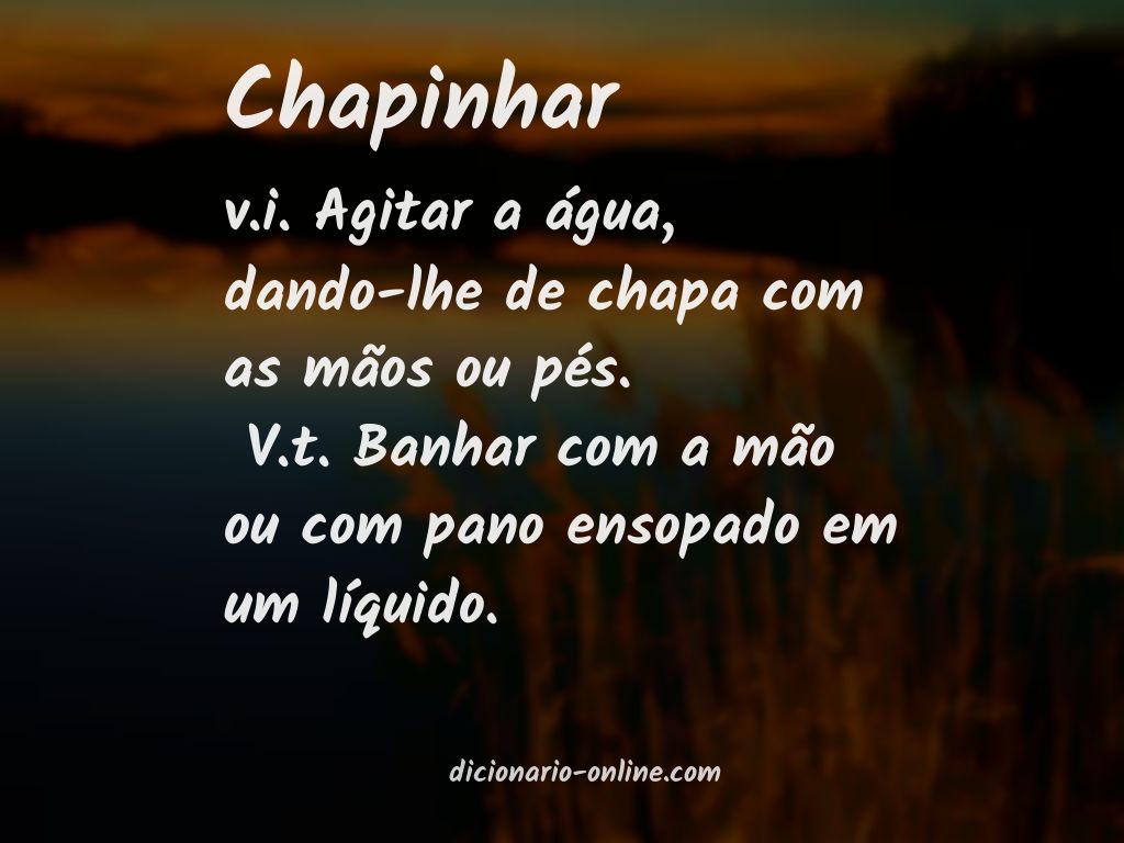 Significado de chapinhar