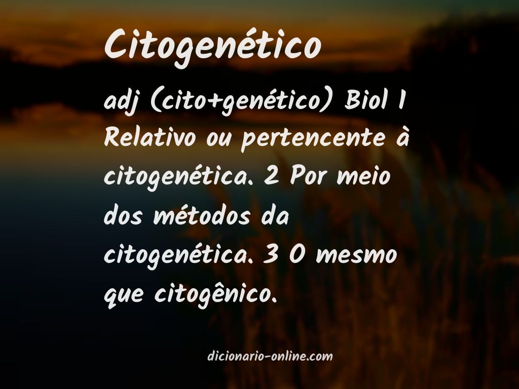 Significado de citogenético