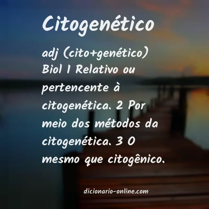 Significado de citogenético