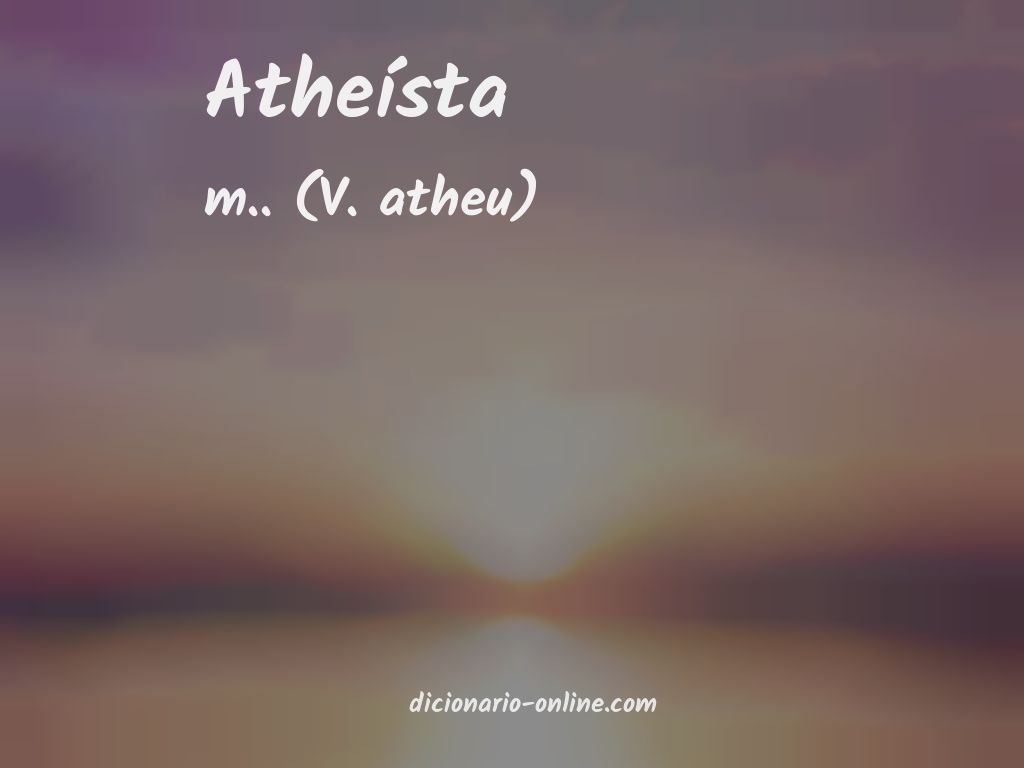 Significado de atheísta