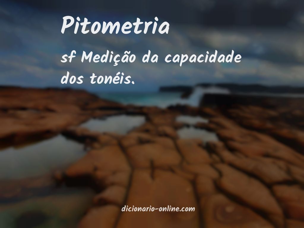 Significado de pitometria