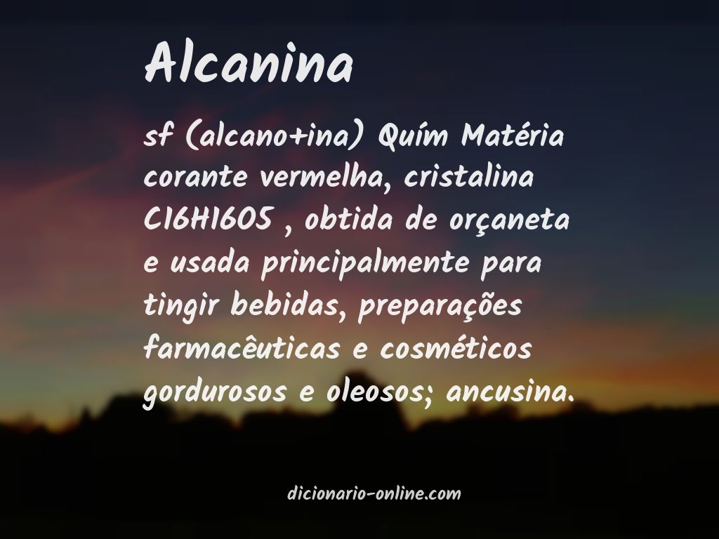 Significado de alcanina