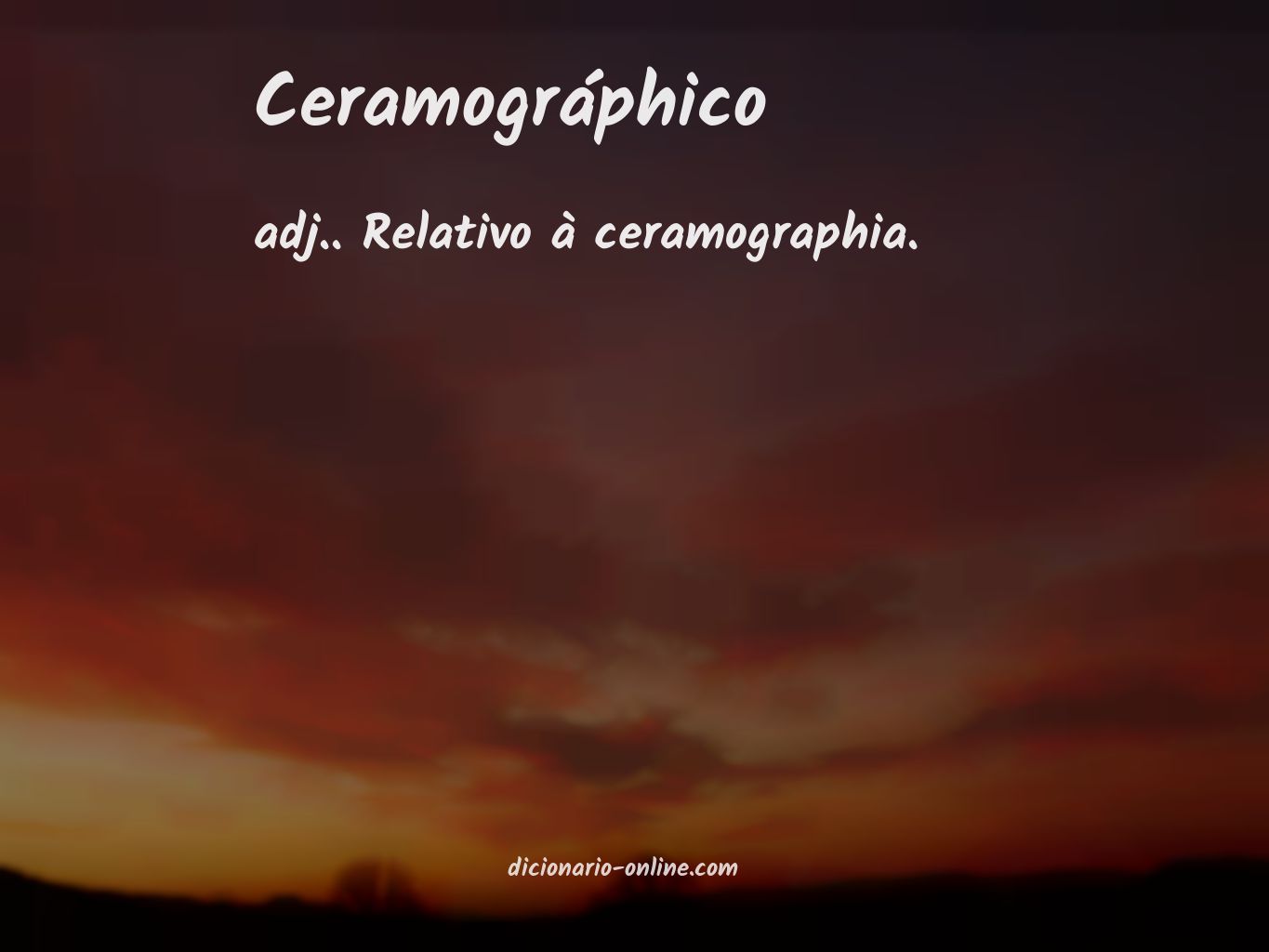 Significado de ceramográphico