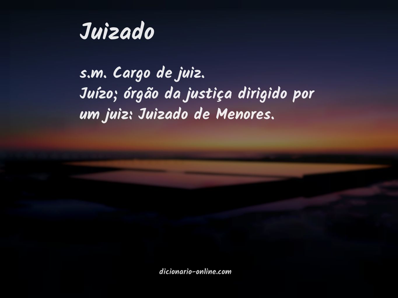 Significado de juizado