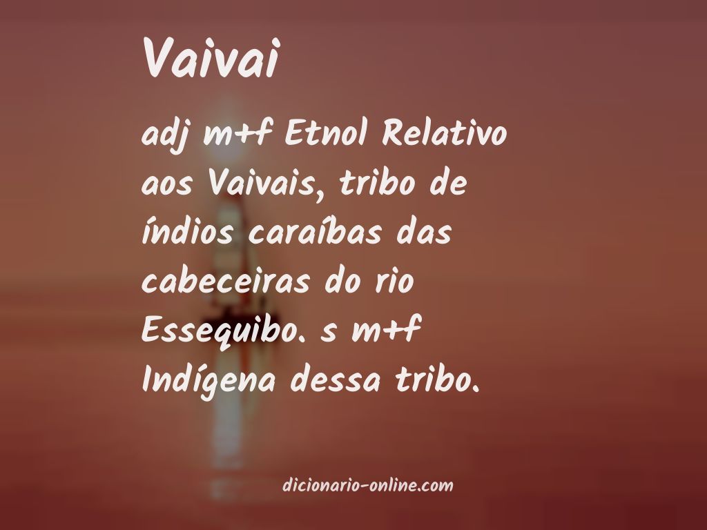 Significado de vaivai