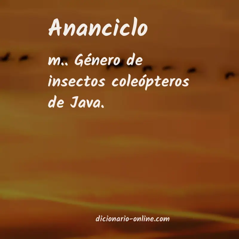 Significado de ananciclo