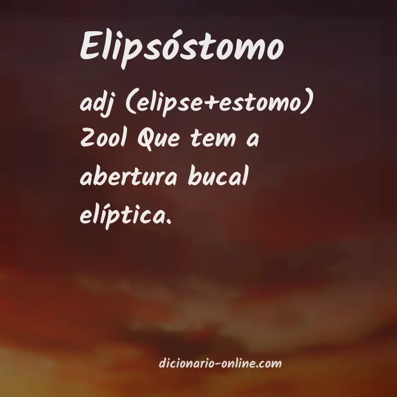 Significado de elipsóstomo