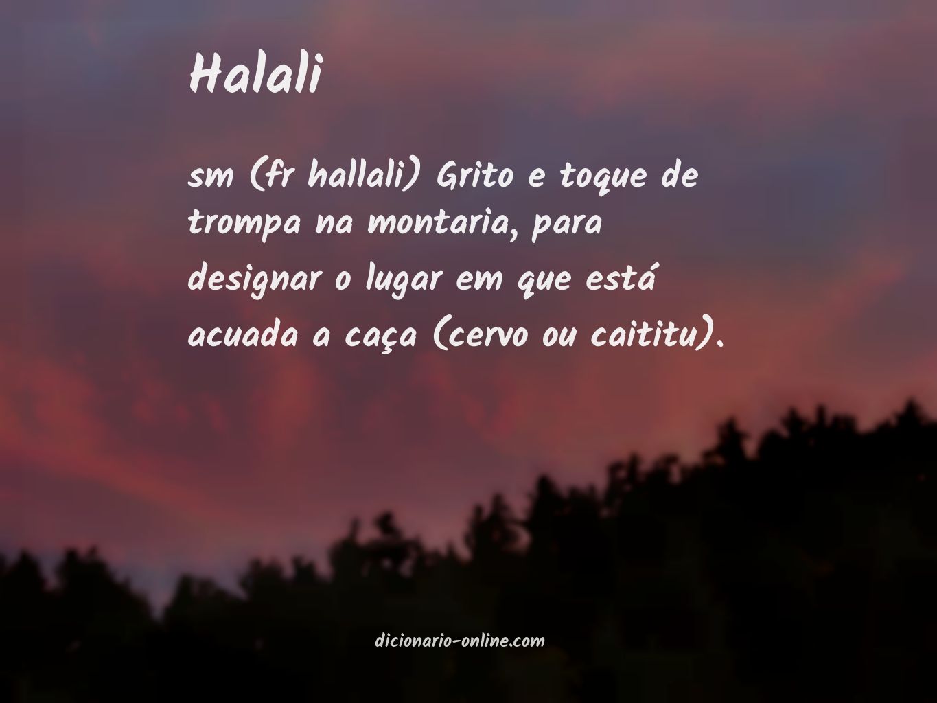 Significado de halali