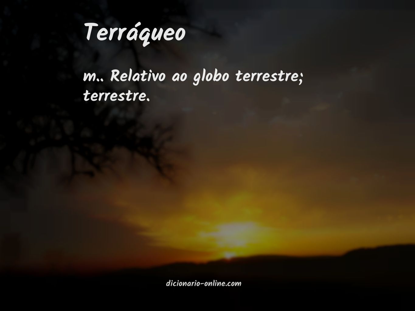 Significado de terráqueo