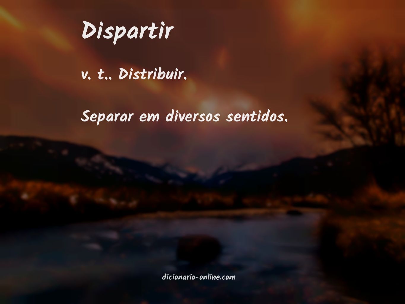 Significado de dispartir