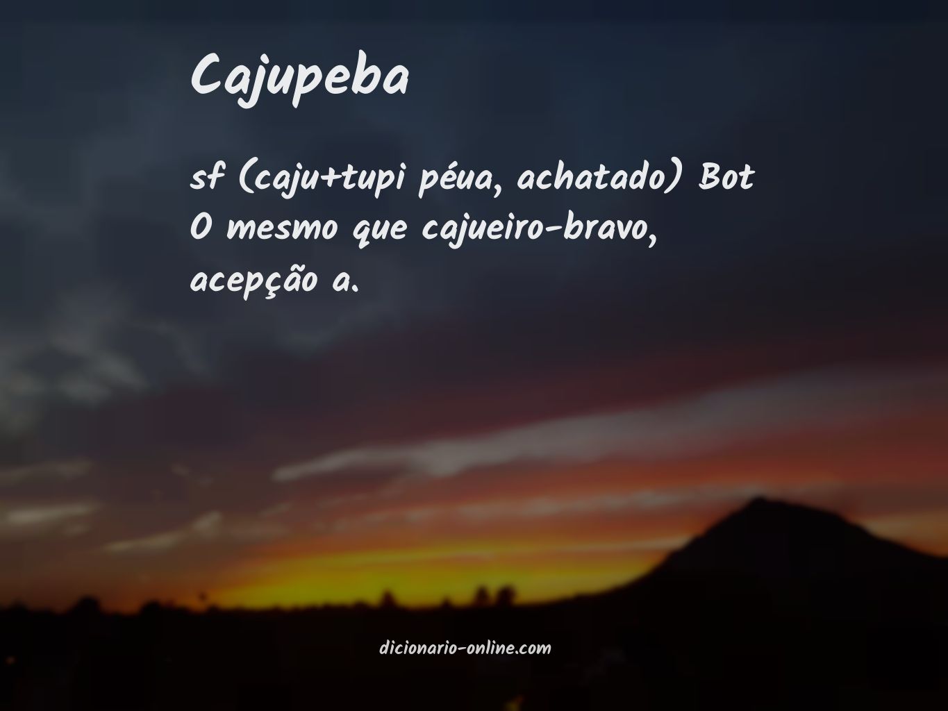 Significado de cajupeba