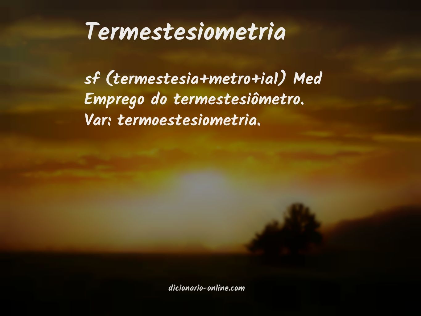 Significado de termestesiometria