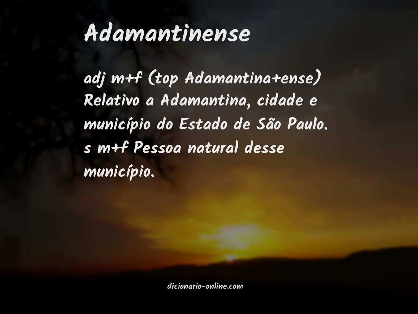 Significado de adamantinense