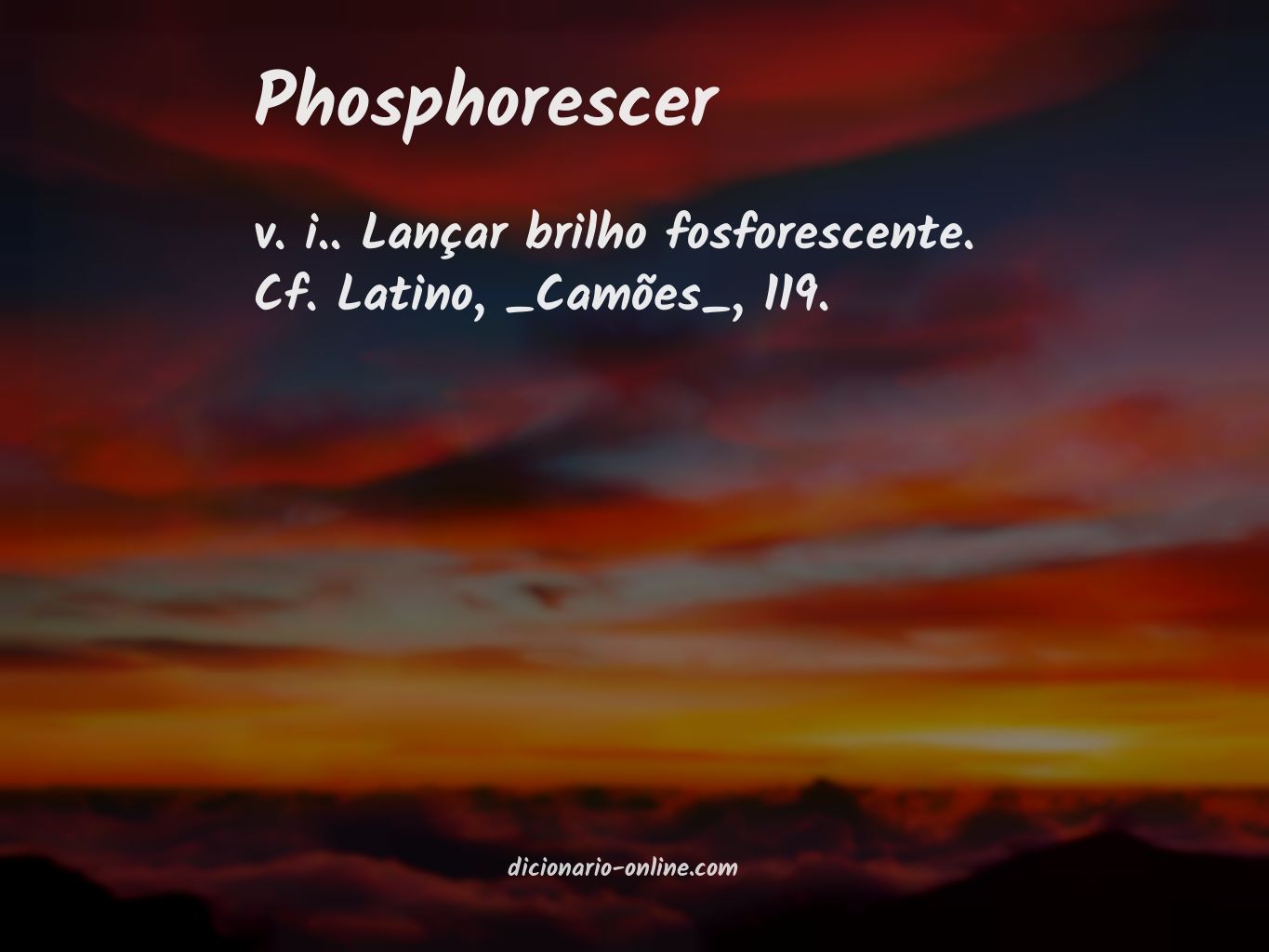 Significado de phosphorescer