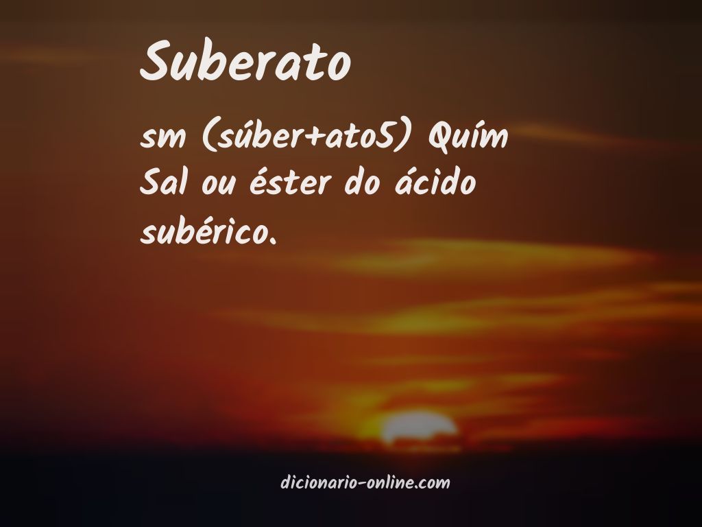 Significado de suberato