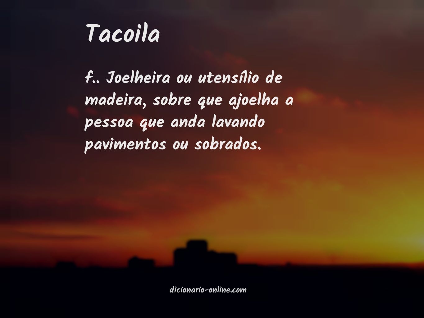 Significado de tacoila