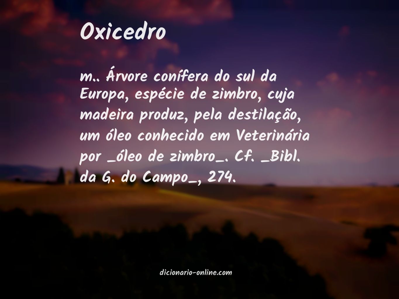 Significado de oxicedro