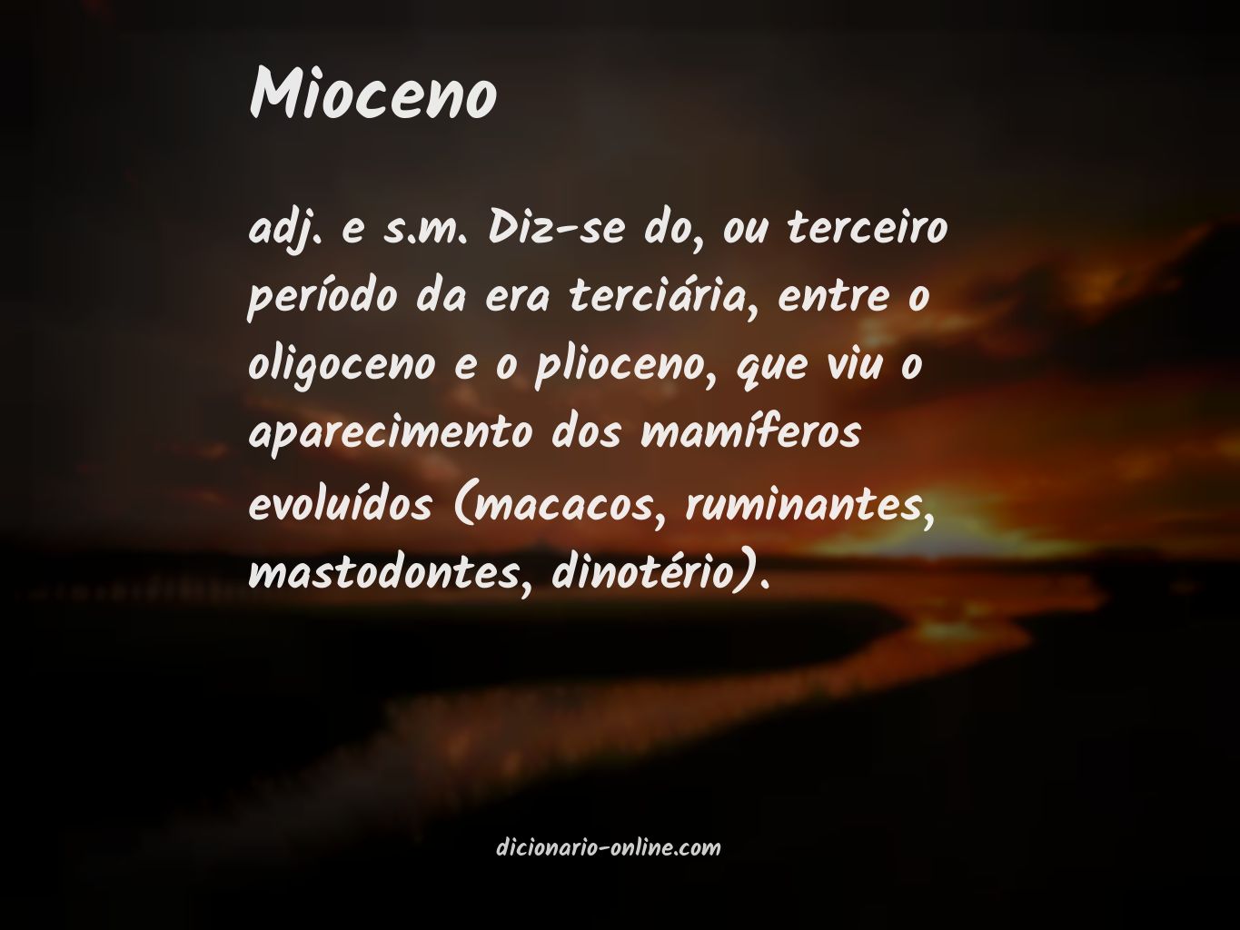 Significado de mioceno