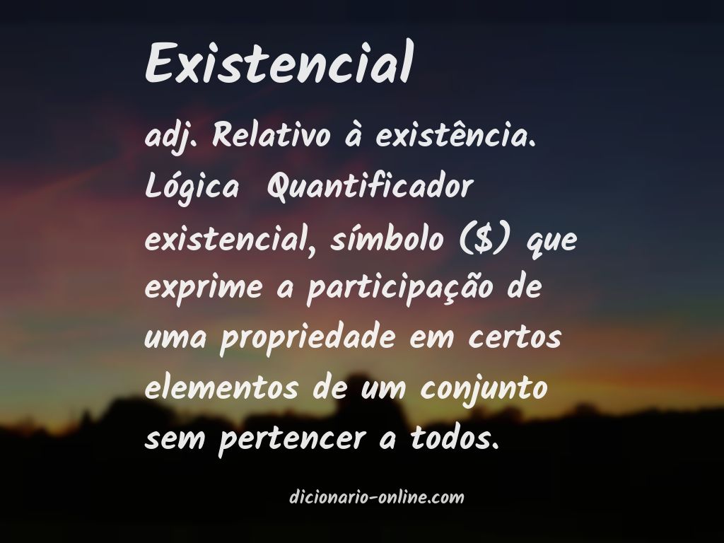 Significado de existencial