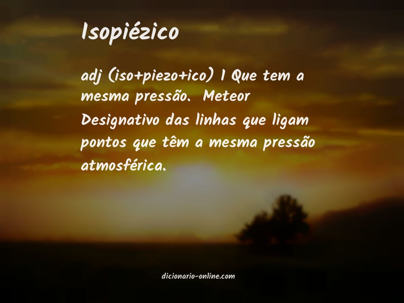 Significado de isopiézico