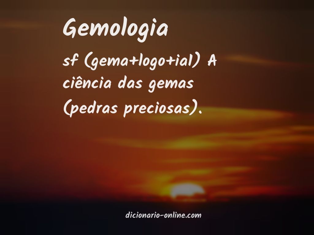 Significado de gemologia