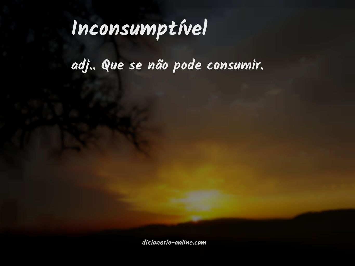 Significado de inconsumptível