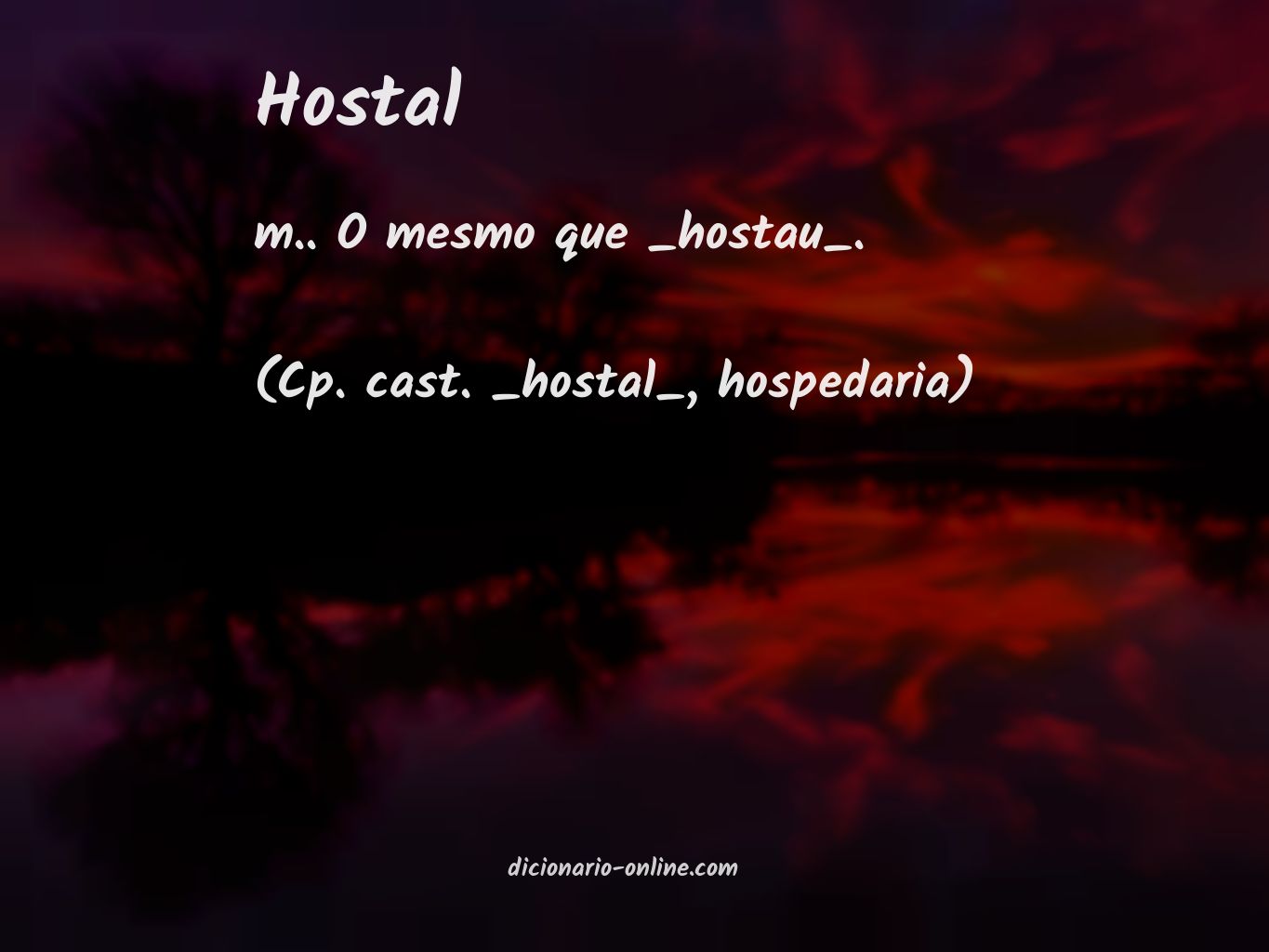 Significado de hostal