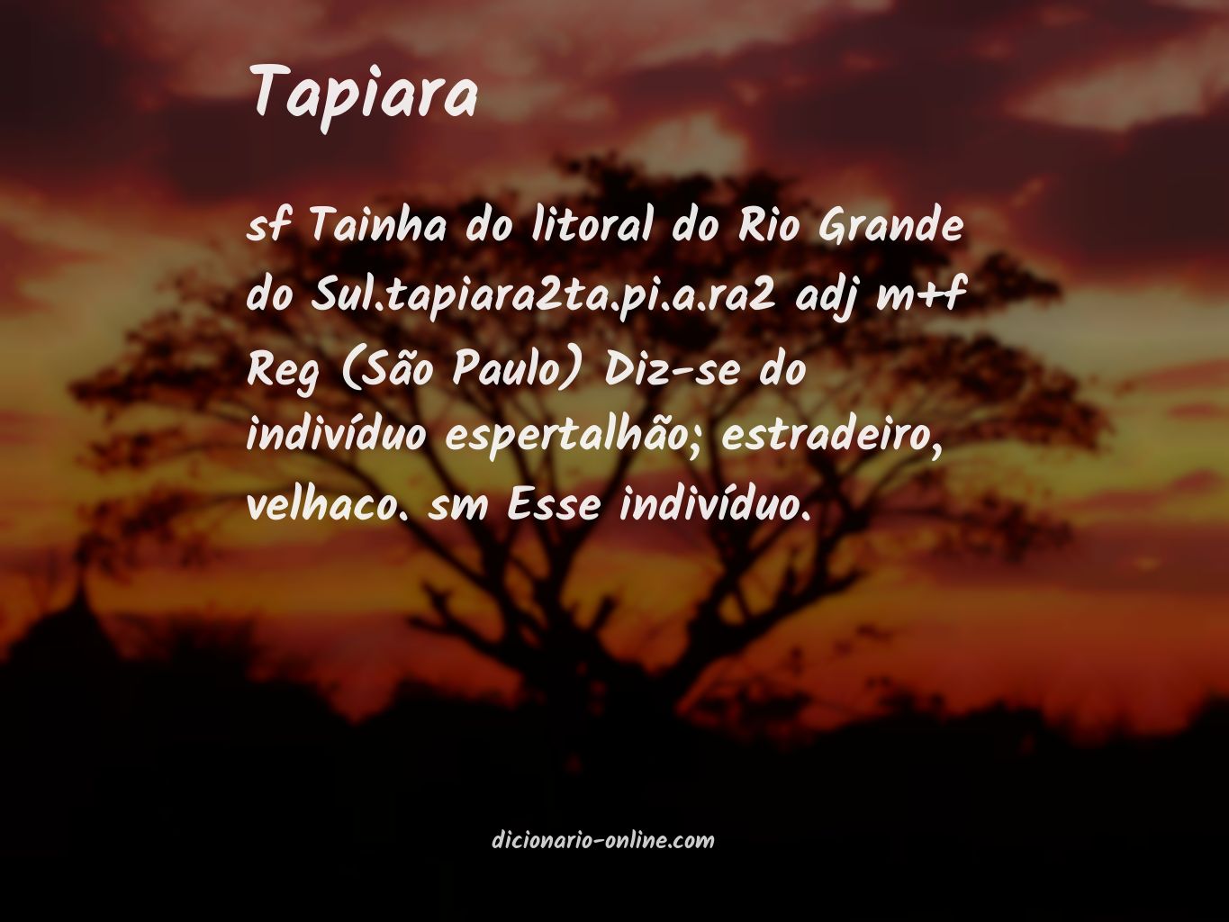 Significado de tapiara