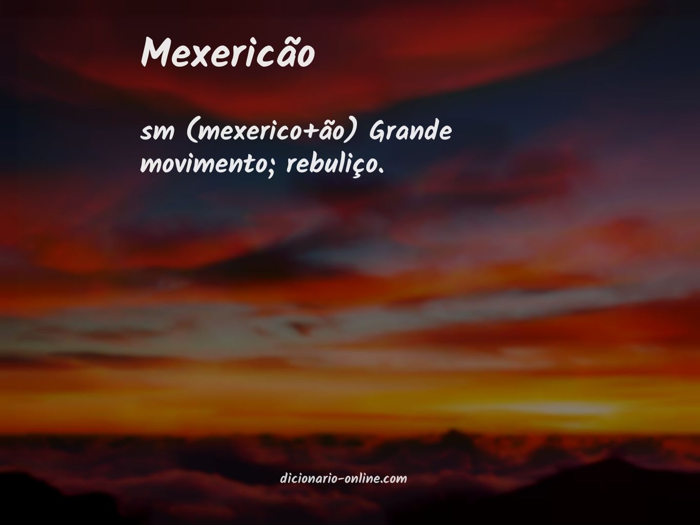 Significado de mexericão