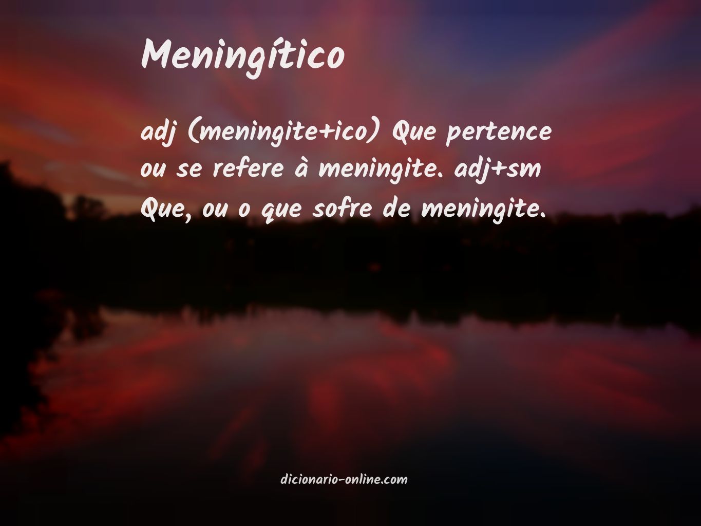 Significado de meningítico