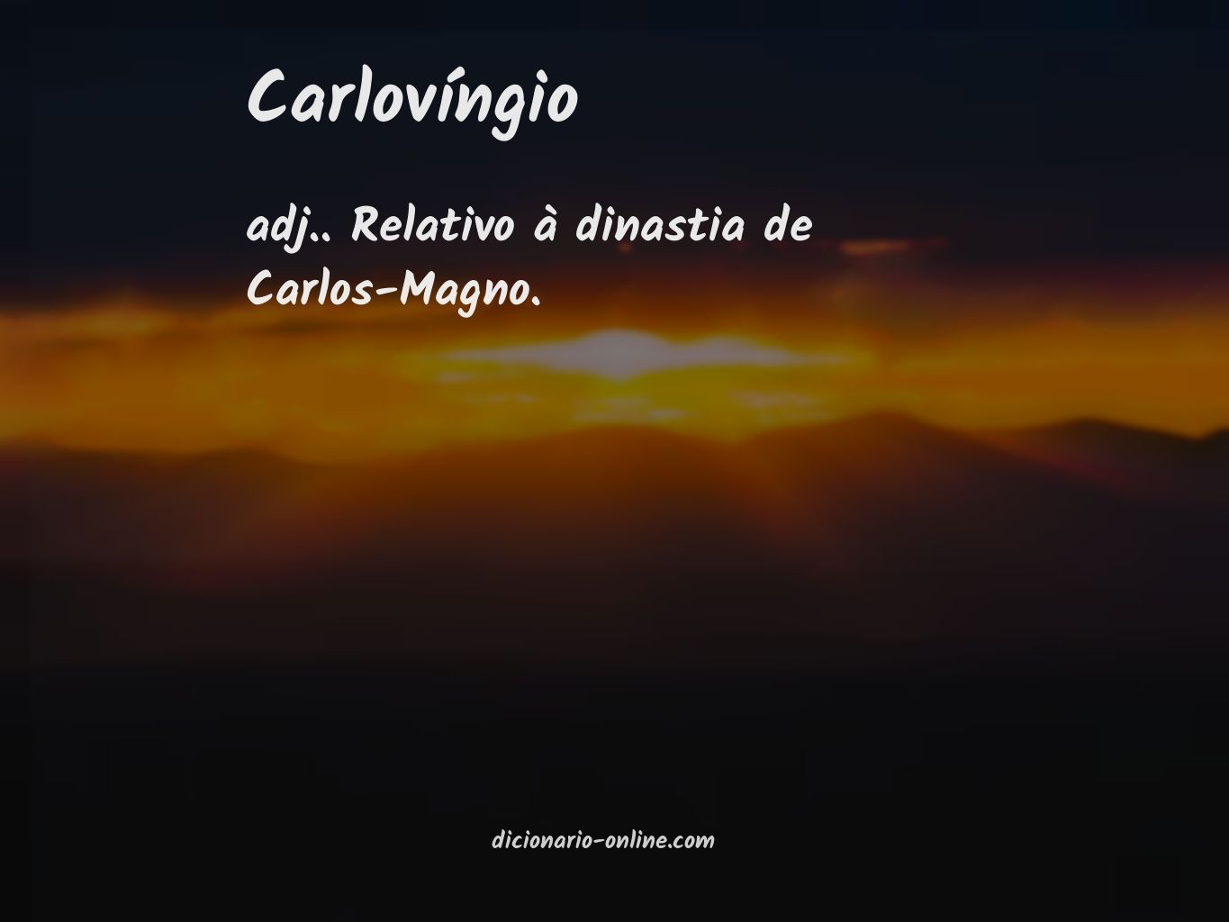 Significado de carlovíngio