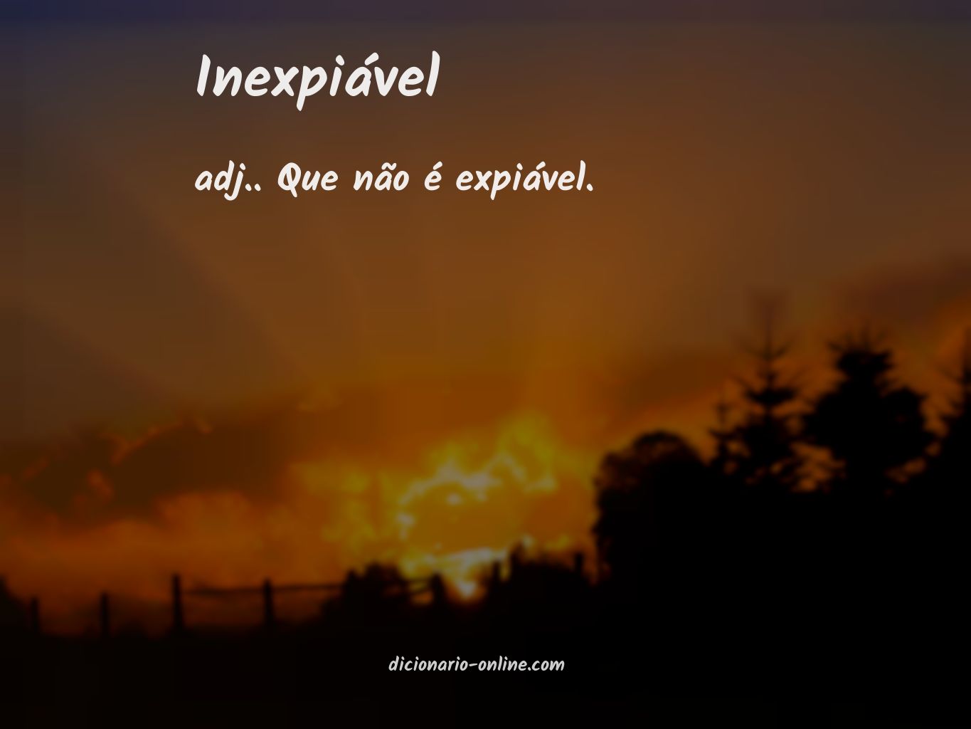 Significado de inexpiável