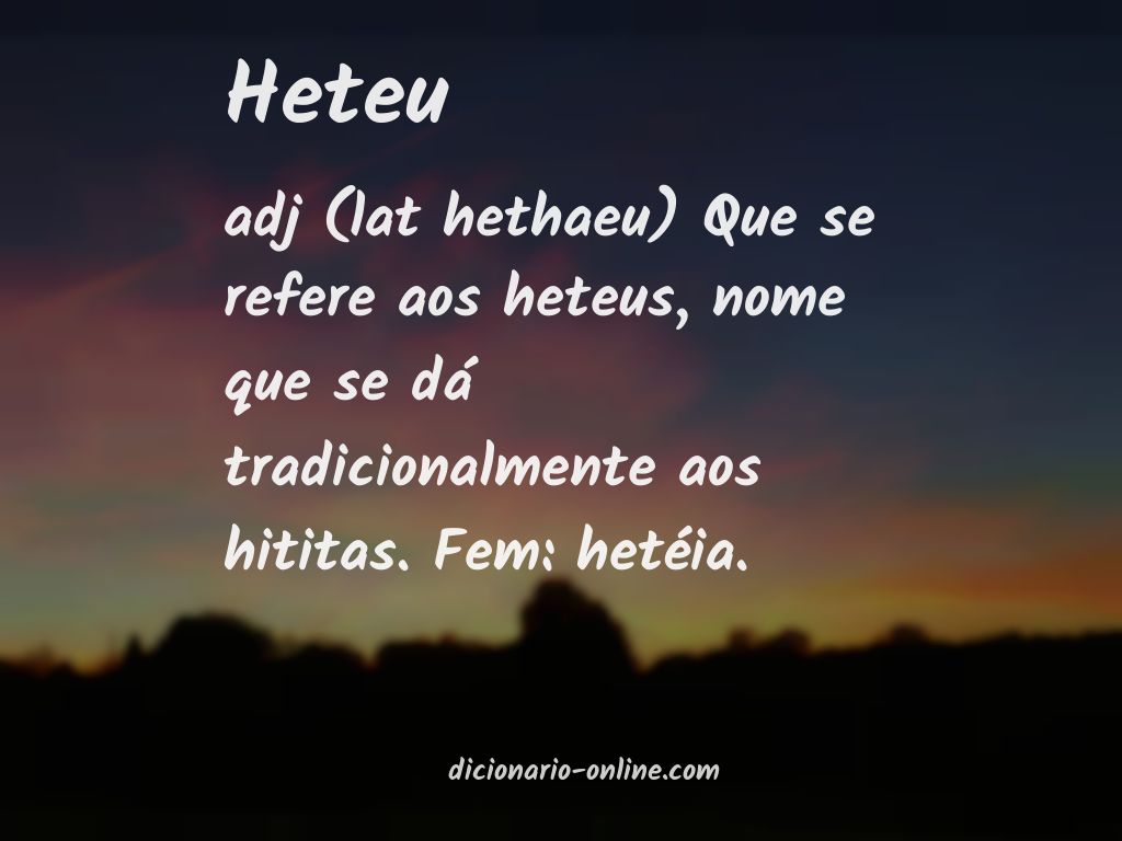 Significado de heteu