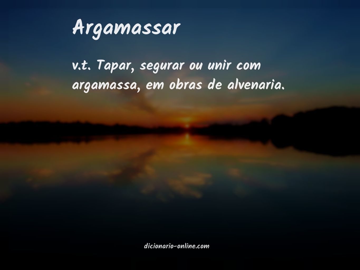 Significado de argamassar