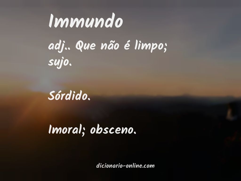 Significado de immundo