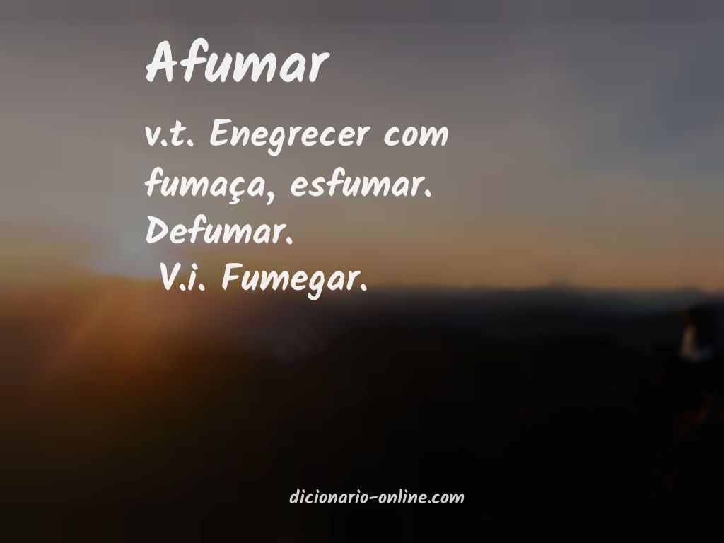 Significado de afumar