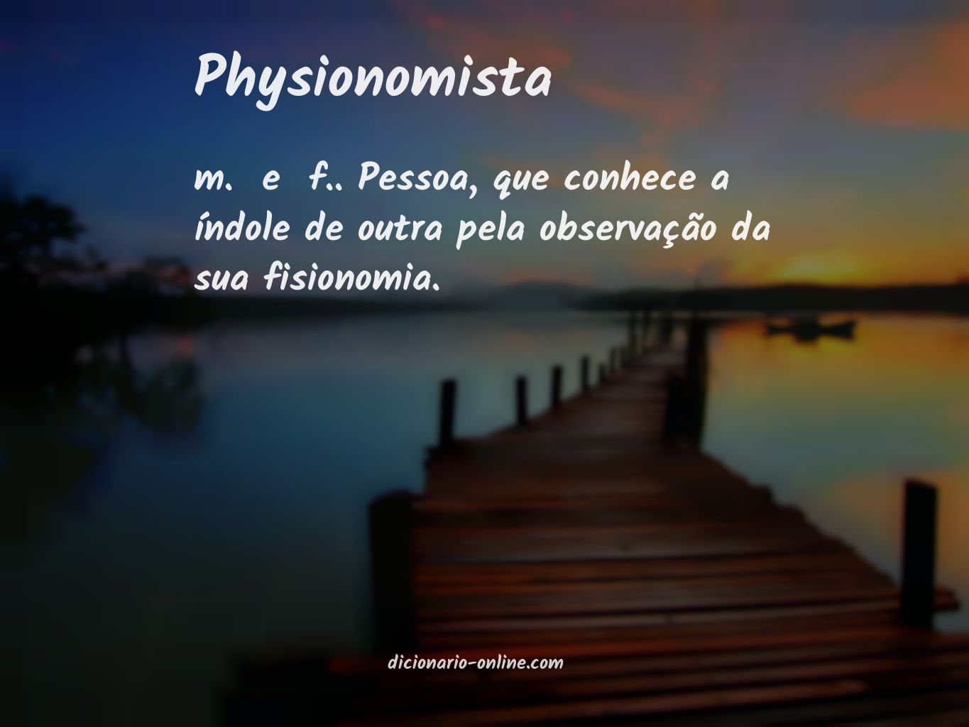 Significado de physionomista