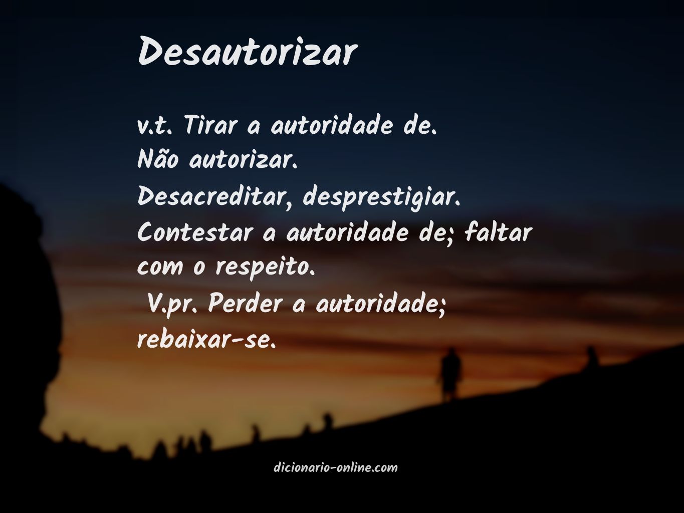 Significado de desautorizar