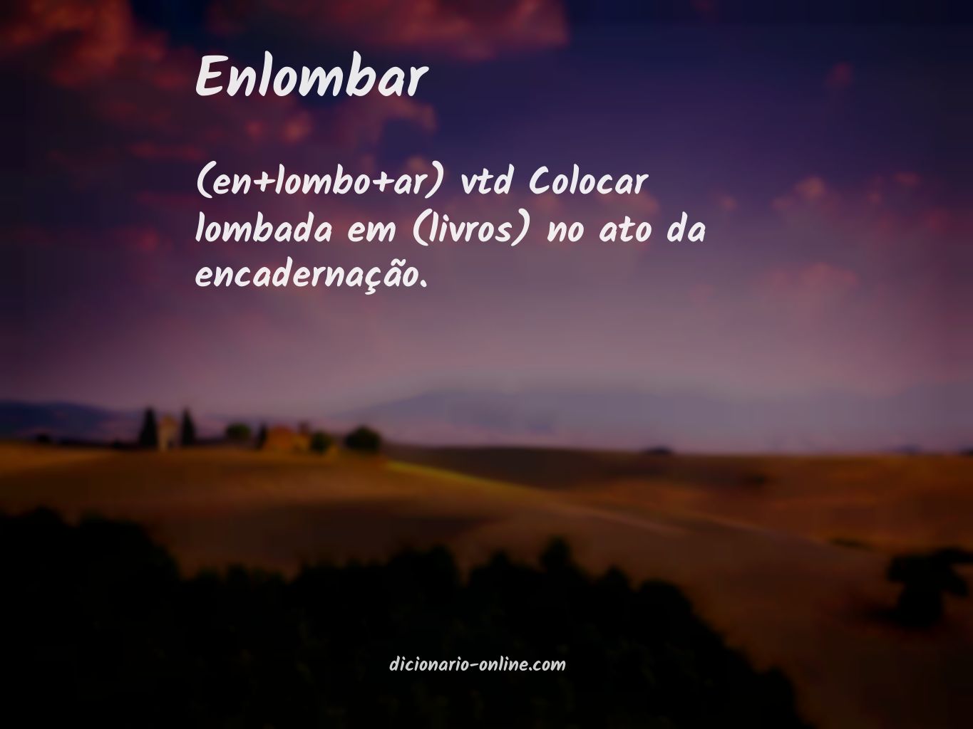 Significado de enlombar