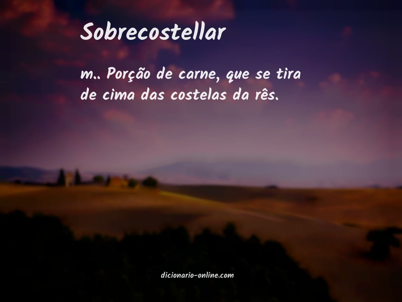 Significado de sobrecostellar