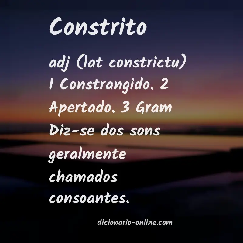Significado de constrito