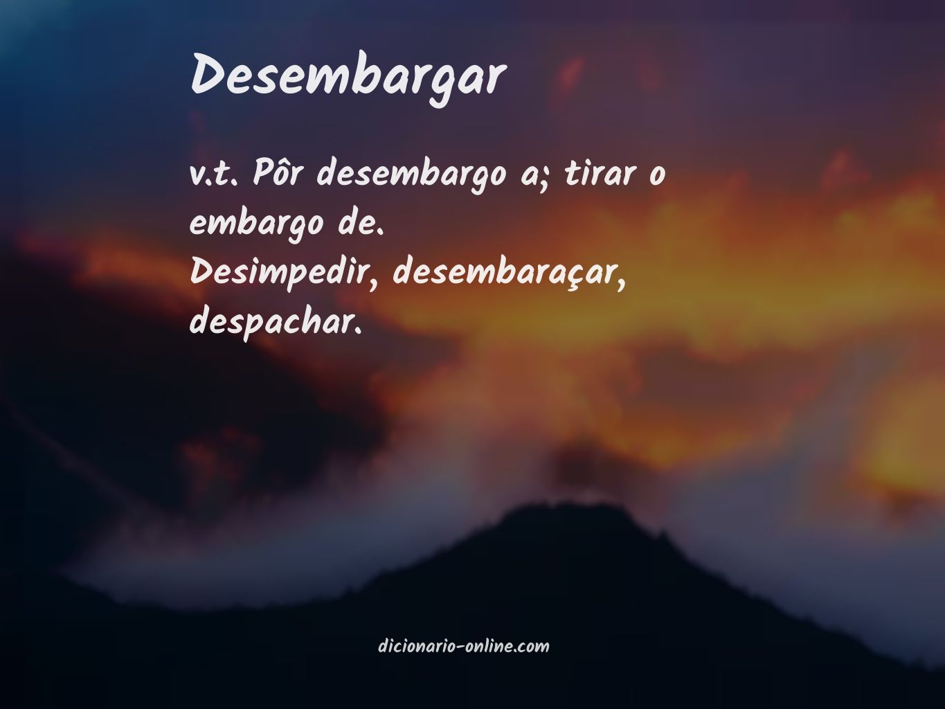 Significado de desembargar