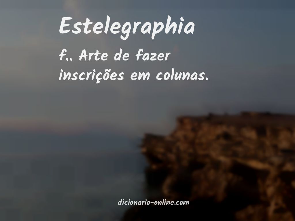 Significado de estelegraphia