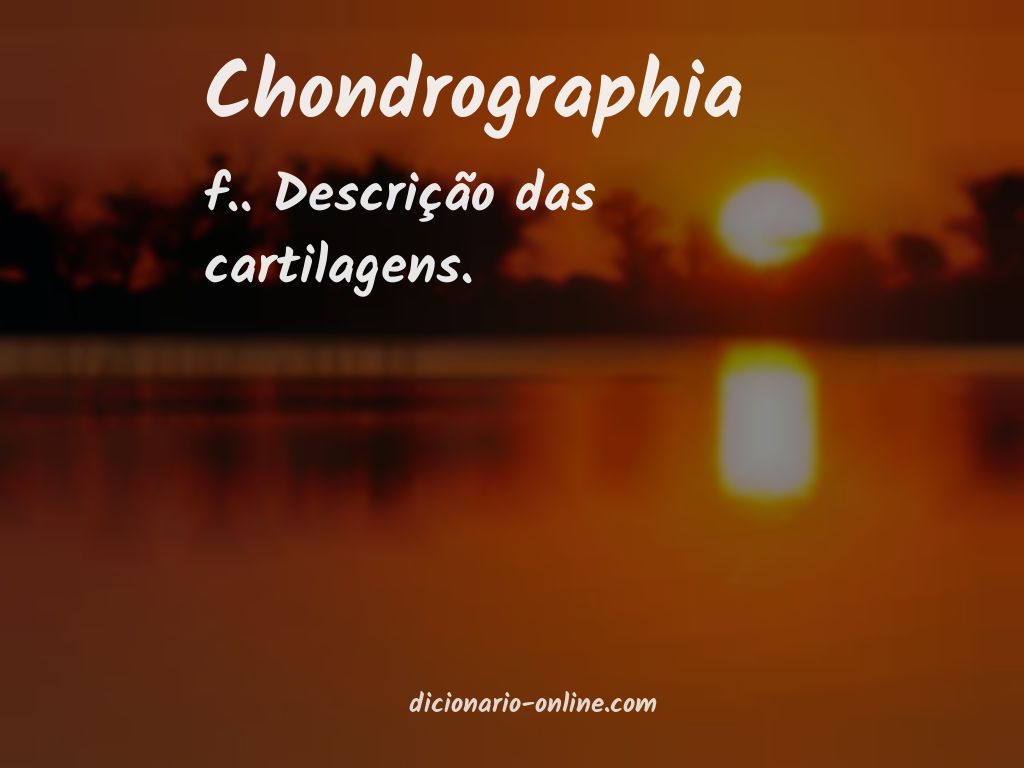Significado de chondrographia