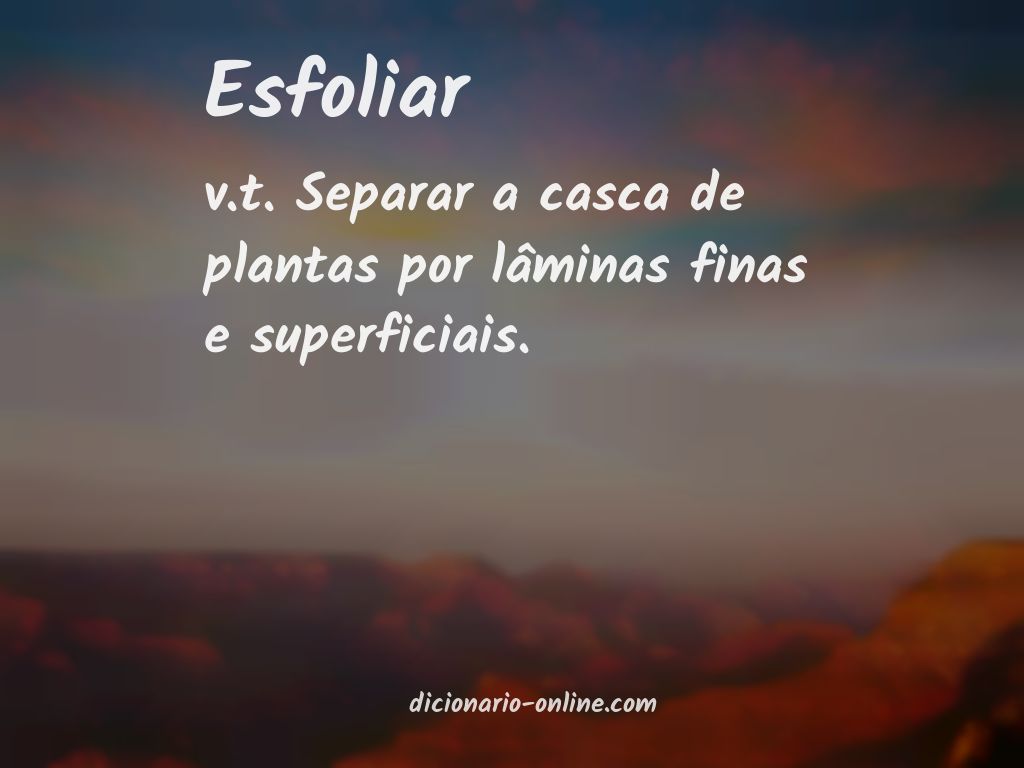 Significado de esfoliar