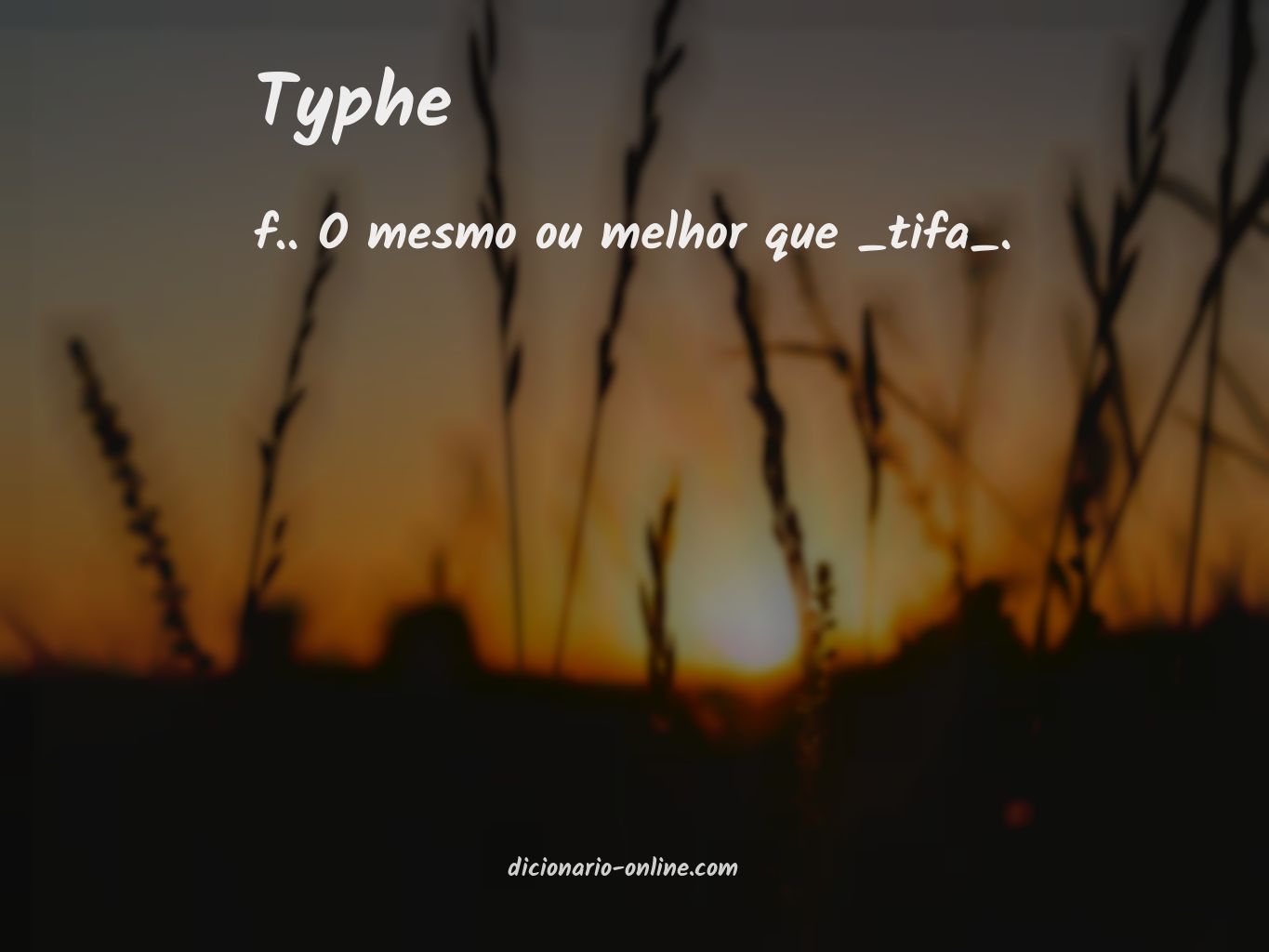 Significado de typhe