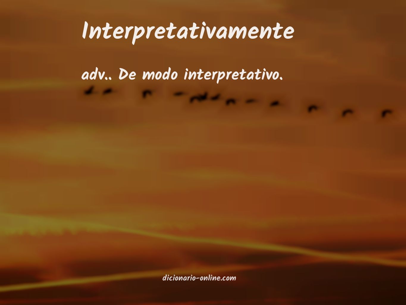 Significado de interpretativamente